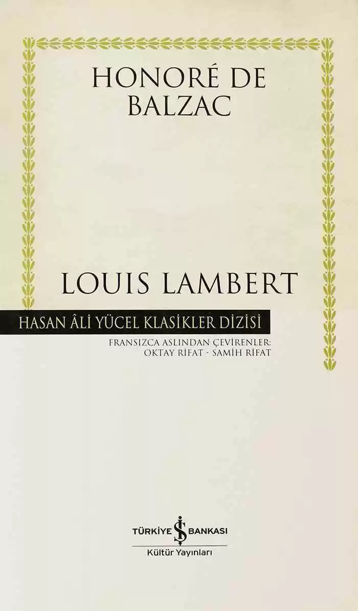 Louis Lambert – Ciltli