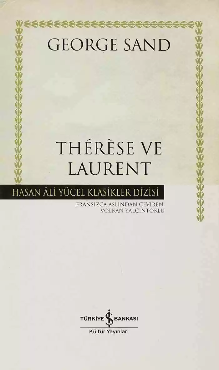 Thérèse ve Laurent – Ciltli
