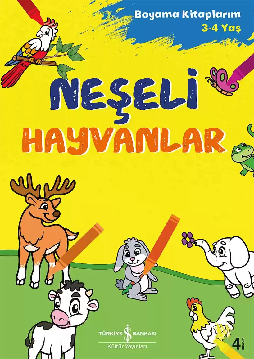 Neşeli Hayvanlar – Boyama Kitaplarım 3-4 Yaş