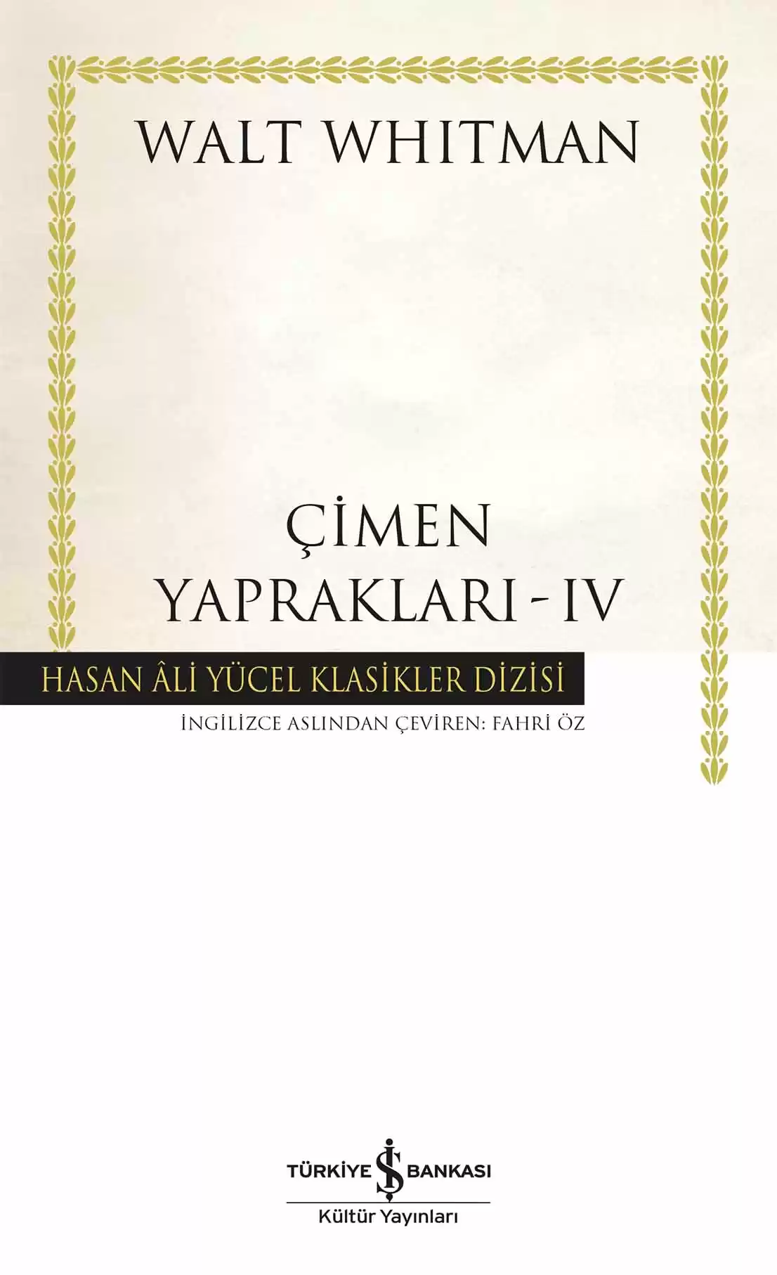 Çimen Yaprakları – IV – Ciltli